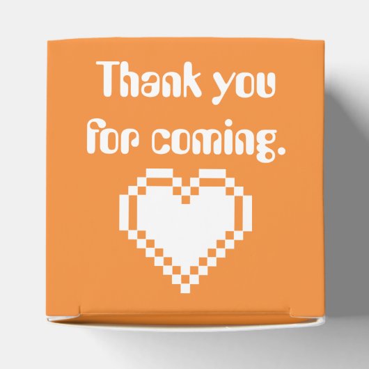 Ballotins Nos Coeurs 8 bits en Ballotin orange (Haut)