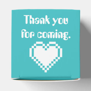 Ballotins Nos Coeurs 8 bits en Ballotin Turquoise