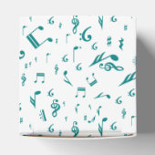 Ballotins Notes de musique et Motif de coeur Turquoise et bl (Haut)