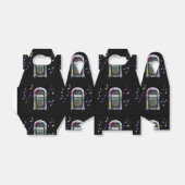 Ballotins Notes de musique rétro Ballotin de boîte de juke (Déplié)