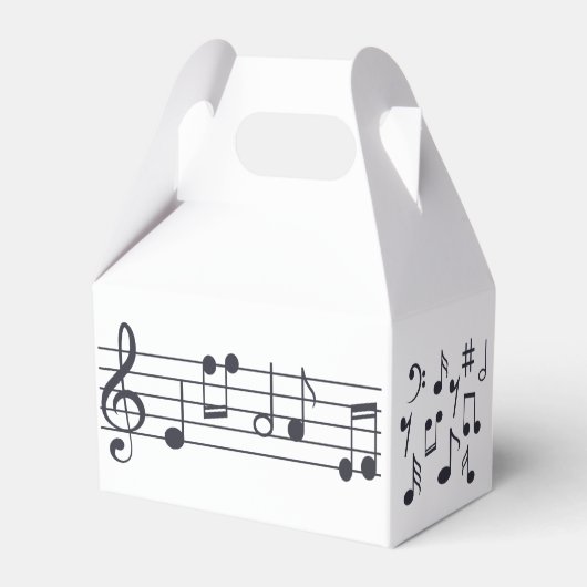 Ballotins Notes musicales Boîte de préférence de la fête (Arrière)