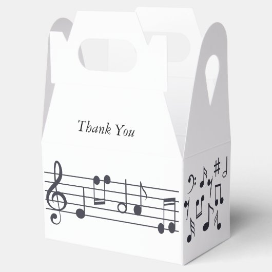 Ballotins Notes musicales Boîte de préférence de la fête (Ouvert)