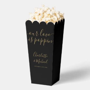 Ballotins Notre Amour Est Pétillant Mariage Popcorn Noir Et 
