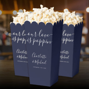 Ballotins Notre Amour Est Poppin Maïs Caramelisé Bleu Marine