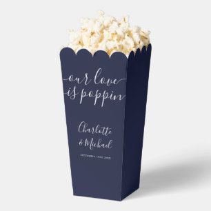Ballotins Notre Amour Est Poppin Mariage Bleu Marine Popcorn