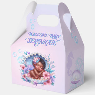Ballotins Notre petite perle bébé fille noire coquillage pas