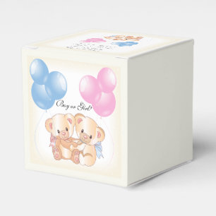 Ballotins Nounours Baby Genre Reveal Party Favoriser Box