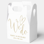 Ballotins Nous aimons Coeur Élégant Mariage Or Chic (Ouvert)