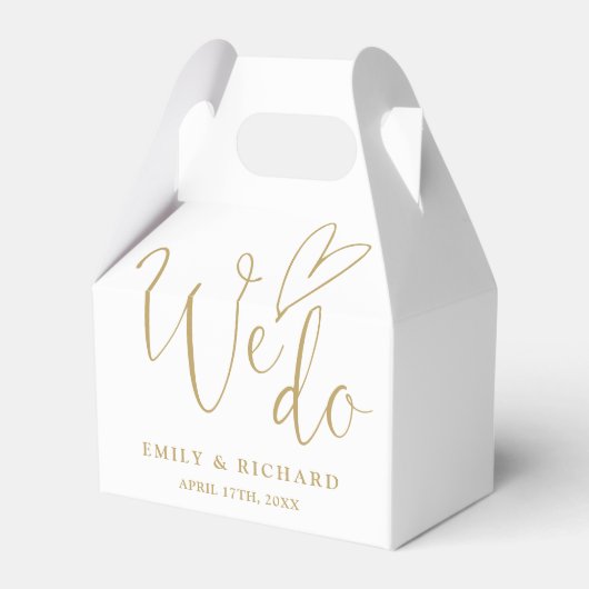 Ballotins Nous aimons Coeur Élégant Mariage Or Chic (Verso)