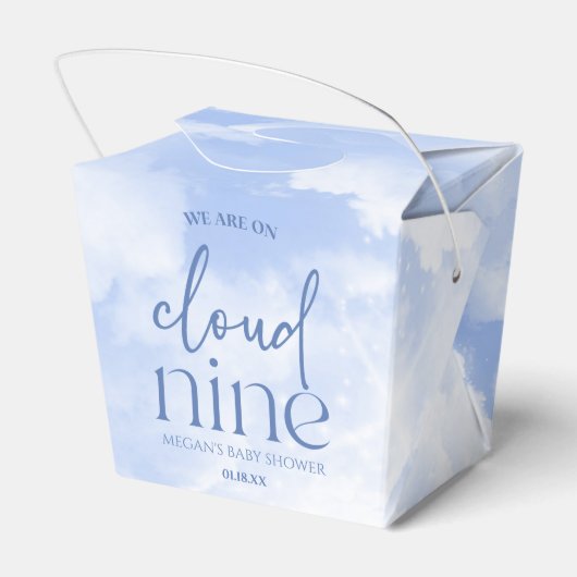 Ballotins Nous Sommes Sur Cloud Neuf Baby shower Bleu (Arrière)