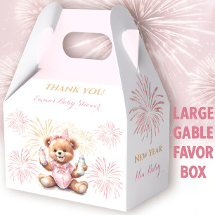 Ballotins Nouvel An Baby shower fille rose Grand Gable