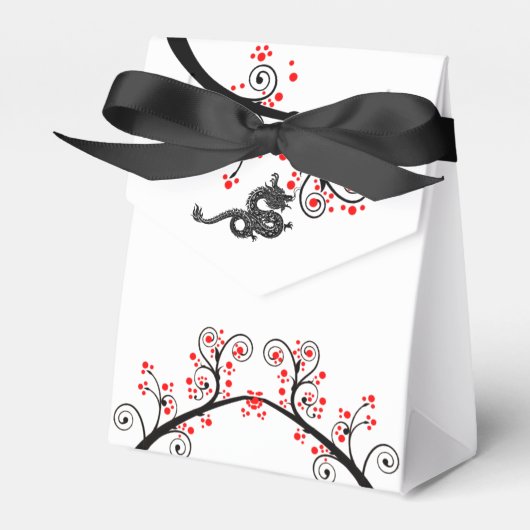 Ballotins Nouvel An chinois du Dragon et des fleurs rouges (Verso)