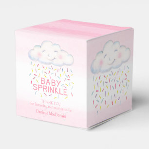 Ballotins Nuage bébé saupoudrer d'aquarelle rose merci