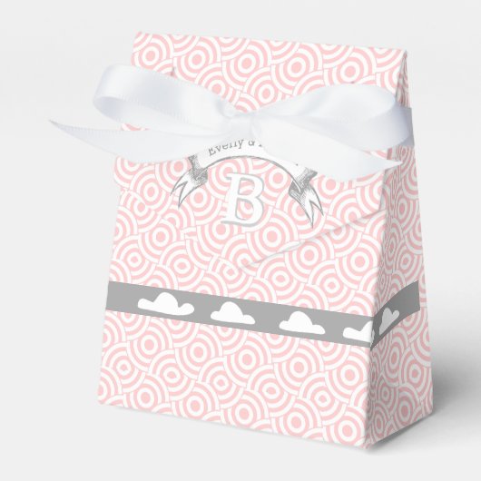 Ballotins Nuages Rose Mariage Favoriser Box Monogrammes Noms (Verso)