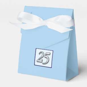 Ballotins Numéro d'argent 25e Anniversaire sur Fond Bleu