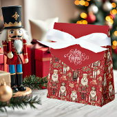 Ballotins Nutcrackers rouges cadeau de Noël motif