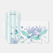 Ballotins Océan Caraibes bleu vert aquarelle Fleurs (Déplié)