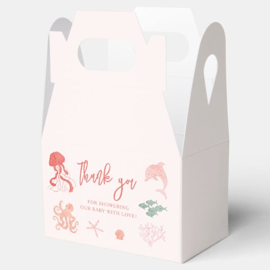 Ballotins Océan Créature Baby shower rose (Ouvert)