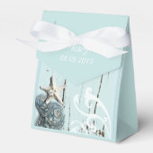 Ballotins océan moderne SeaShells Beach Wedding (Verso)