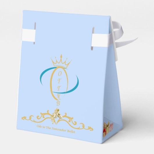 Ballotins Ode to The Nutcracker Ballet Blue Favor Box (Arrière)