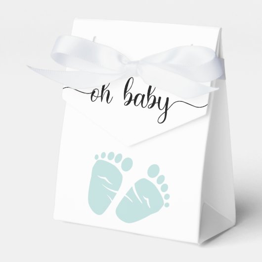 Ballotins Oh Baby Mint Baby shower pieds (Verso)