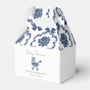 Ballotins Oh Baby Navy Damask Pram Baby shower