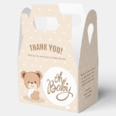 Ballotins Oh bébé - Baby shower Gable Box (Beige) (Ouvert)