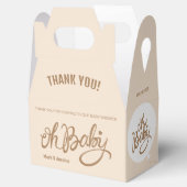 Ballotins Oh bébé - Baby shower Gable Box (Beige) (Ouvert)