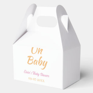 BALLOTINS OH BÉBÉ BABY SHOWER ORANGE VIOLET SIMPLE MINIMAL