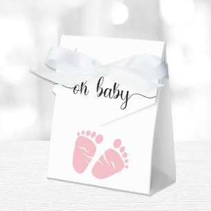 Ballotins Oh bébé rose pieds bébé fille douche