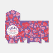 Ballotins Oh bébé rose rouge amoureux Baby shower pourpre (Déplié)