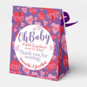 Ballotins Oh bébé rose rouge amoureux Baby shower pourpre (Arrière)