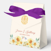 Ballotins Oiseau jaune bleu mariage chinois (Recto)