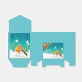 Ballotins Oiseau, nid, petits oeufs et gouttes de neige (Déplié)