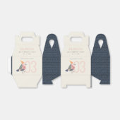 Ballotins Oiseau rose rose pâle à tout âge Anniversaire (Déplié)