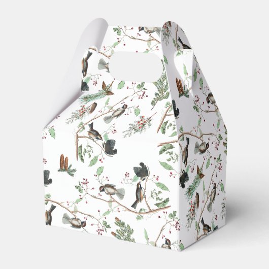 Ballotins Oiseaux de poulet Baies et Pinecones Aquarelle (Arrière)