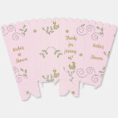 Ballotins Oiseaux d'or Baby shower rose (Déplié)