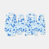 Ballotins Oiseaux en fleurs de cerisier bleu sur bleu (Déplié)