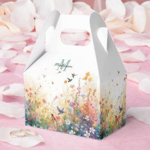Ballotins Oiseaux floraux aquarelle de printemps Monogramme