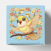 Ballotins Oiseaux mignons et heureux parmi les fleurs du pri (Haut)