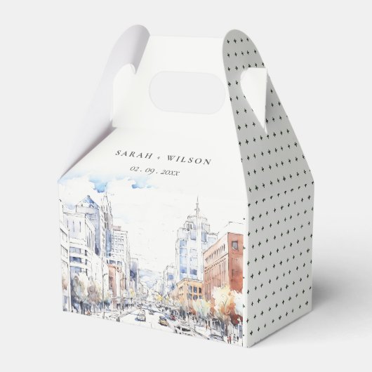 Ballotins Omaha Nebraska Watercolor Landscape Wedding (Verso)