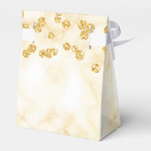 Ballotins Or 50e anniversaire Merci Floral Marbre moderne (Arrière)