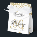 Ballotins Or 80e anniversaire Merci Confetti<br><div class="desc">Elégant "Merci" 80e anniversaire Gold Faux Parties scintillant Confetti design.</div>