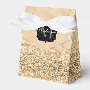 Ballotins Or champagne faux paillettes scintillent Monogram