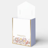 Ballotins Or Elegant Fleur sauvage moderne Merci Mariage (Ouvert)