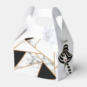 Ballotins Or noir moderne Abstrait sur le Marbre blanc (Arrière)