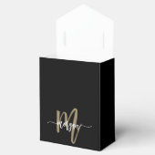 Ballotins Or Noir Monogramme Moderne Élégant (Ouvert)