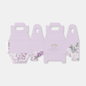 Ballotins Or violet Floral Quinceañera Merci (Déplié)