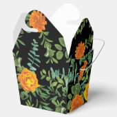 Ballotins Orange & Black Gothique Peony & Rose Floral Mariag (Ouvert)