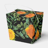 Ballotins Orange & Black Gothique Peony & Rose Floral Mariag (Arrière)